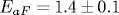 E_{aF}=1.4\pm0.1