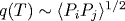 q(T)\sim\langle P_iP_j \rangle^{1/2}
