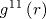  g^{11}\left (r\right )