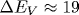 \Delta E_V\approx 19