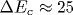 \Delta E_c\approx 25