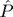 \hat{P}