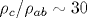 \rho_c/\rho_{ab}\sim 30