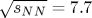 \sqrt {s_{NN}}=7.7